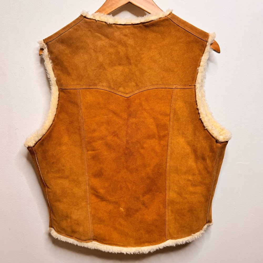 J&A Leathers Suede Shearling-Lined Vest - Picture 2 of 5